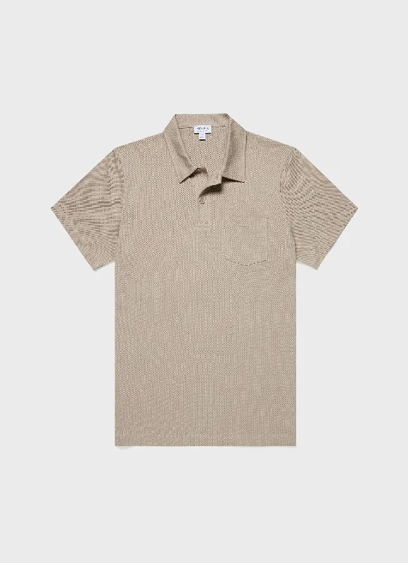 Men's vintage - inspired retro polo shirts with unique patternsMen's Riviera Polo Shirt in Ash Grey