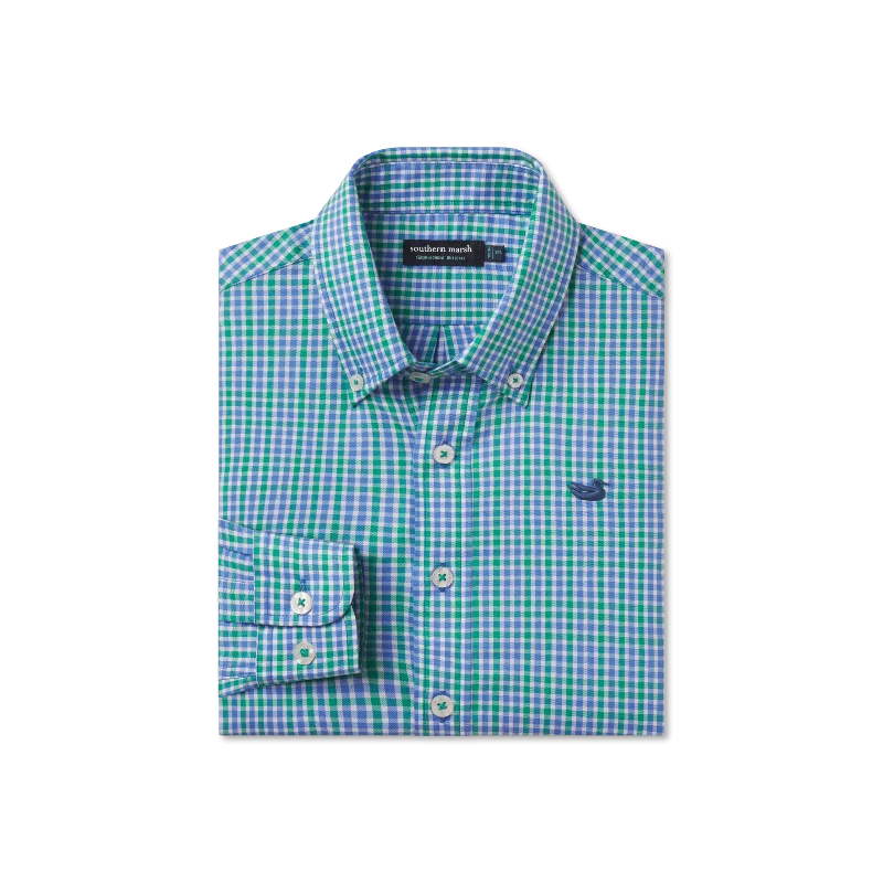 Men's Sustainable Recycled Material Casual Shirts for Eco - Conscious ConsumersYouth Campbell Plaid Dress Shirt
