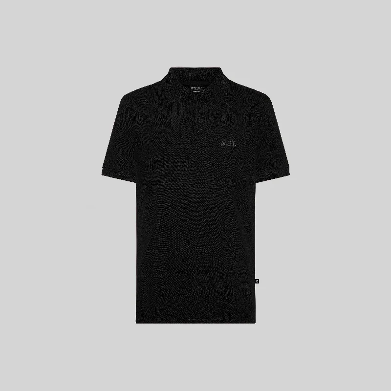 Men's lightweight performance polo shirts for tennis matchesAUSTRALE BLACK POLO