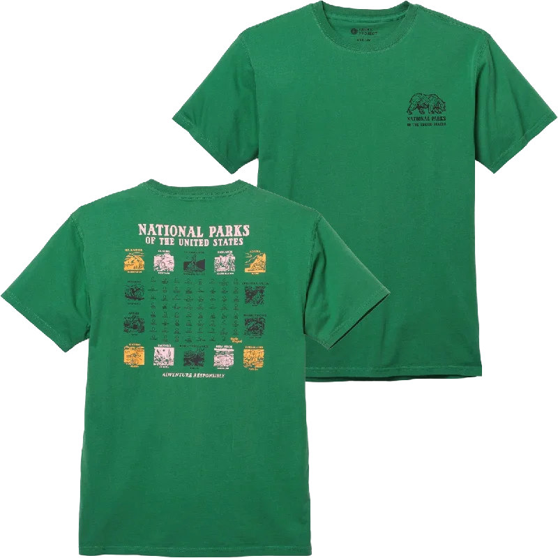 Men's Button - Down Oxford Casual Shirts in Crisp White for a Classic and Versatile StyleNational Parks Pictograms Tee