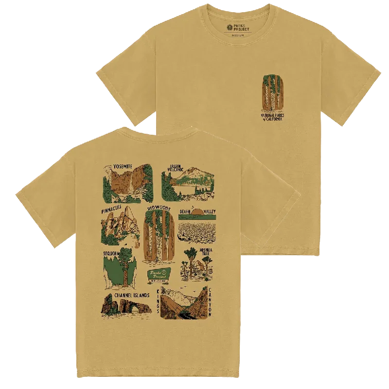 Men's Embroidered Detail Casual Shirts in Beige for a Touch of EleganceWelcome to California National Parks