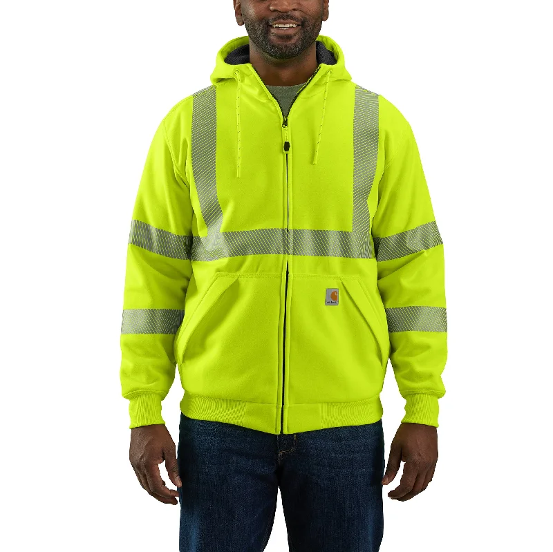 Men's Long - Line Oversized Casual Shirts in Dark Gray for a Relaxed and Modern LookCarhartt Men's Hi-Vis Rain Defender® Thermal Lined Class 3 Sweatshirt