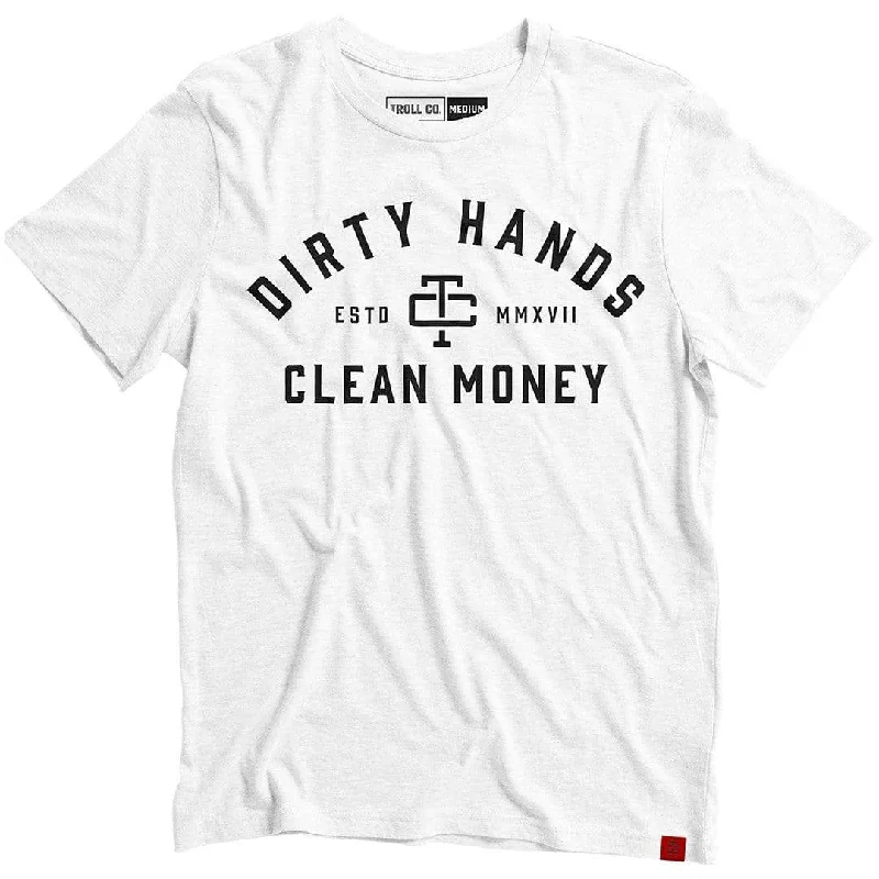 Men's Tailored Fit Checkered Casual Shirts in Multicolor for a Smart - Casual EnsembleTroll Co. Men's 'Dirty Hands Clean Money' Classic Short Sleeve Crewneck T-Shirt