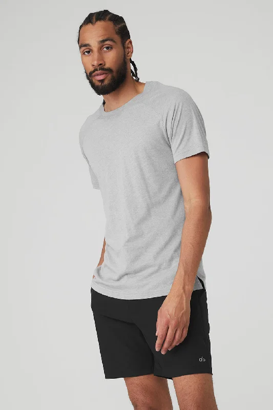 Men's Organic Cotton Casual Shirts with a Soft Handfeel for Everyday ComfortTriumph Raglan Tee - Athletic Heather Grey