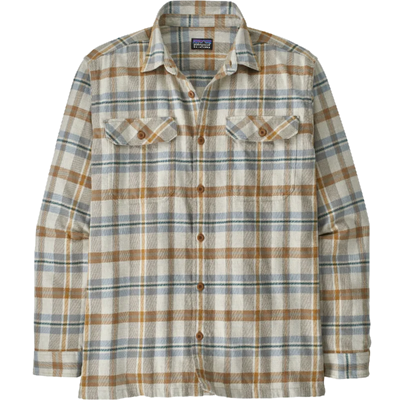 Men's Short - Sleeve Linen Casual Shirts in Light Khaki for a Breathable Summer OptionMen's Long Sleeve Organic Cotton Fjord Flannel Shirt