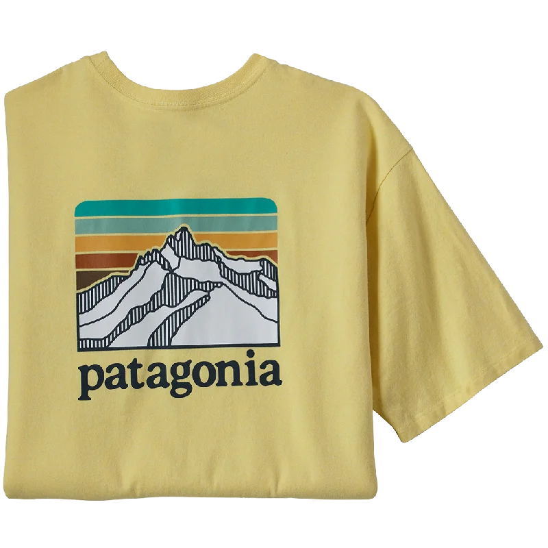 Men's Wrinkle - Resistant Polyester Blend Casual Shirts for Easy Travel and MaintenanceMen's Line Logo Ridge Pocket Responsibili-Tee