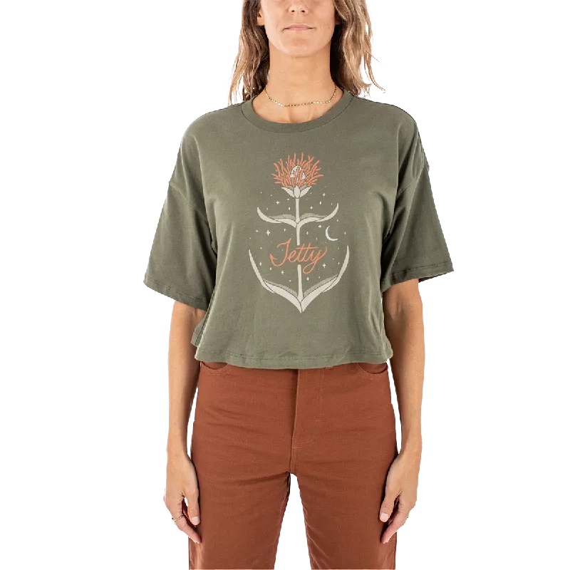 Men's Distressed Denim Casual Shirts with Frayed Edges for a Trendy and Rugged LookWomen's Nightbloom Tee