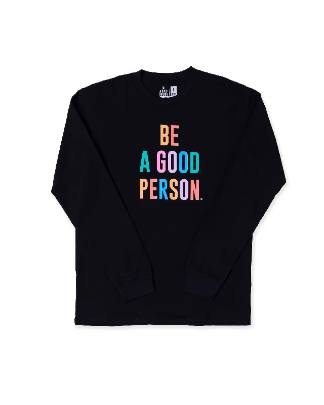 Men's Embroidered Detail Casual Shirts in Beige for a Touch of EleganceSignature Long Sleeve - Black Color Spectrum