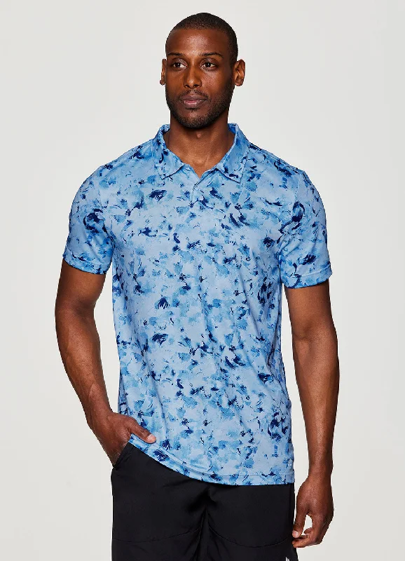 Men's Short - Sleeve Linen Casual Shirts in Light Khaki for a Breathable Summer OptionStay On Course Floral Polo