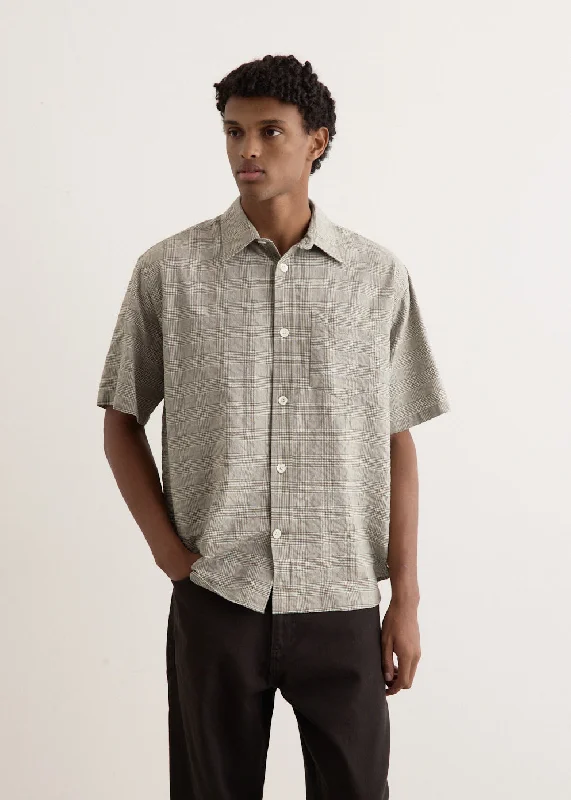 Men's reversible polo shirts with two different looksMo Oversized Check Short Sleeve Shirt