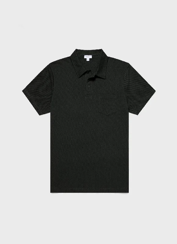 Men's UV - protected polo shirts for outdoor gardeningMen's Riviera Polo Shirt in Holly Green