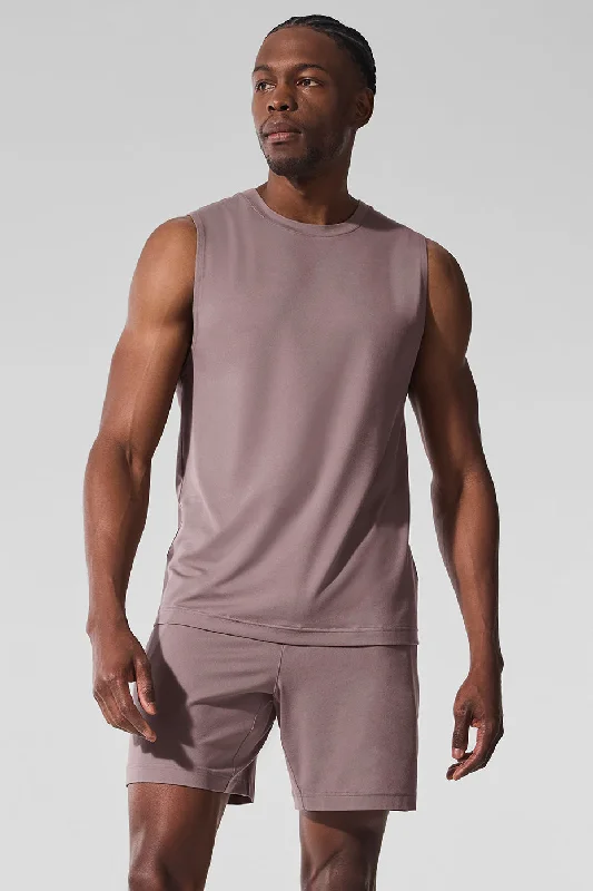 Men's Organic Cotton Casual Shirts with a Soft Handfeel for Everyday ComfortConquer Muscle Tank - Mushroom