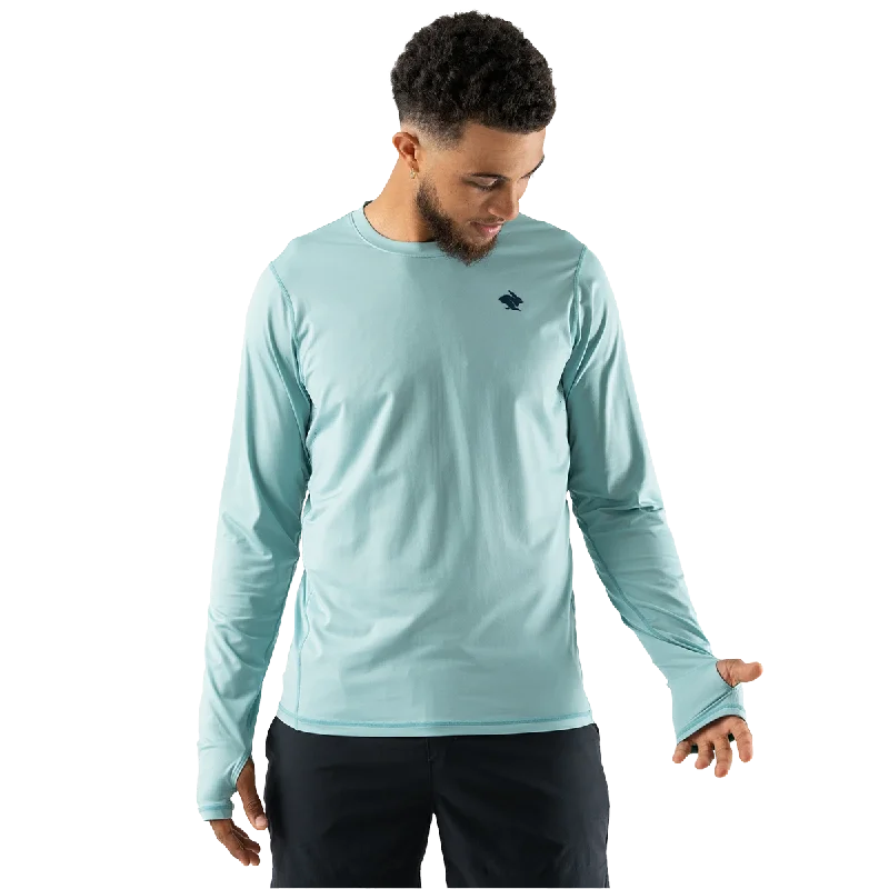 Men's Stretch - Fabric Casual Shirts in Navy Blue for a Comfortable and Flexible FitUPF Tee Long Sleeve Ice