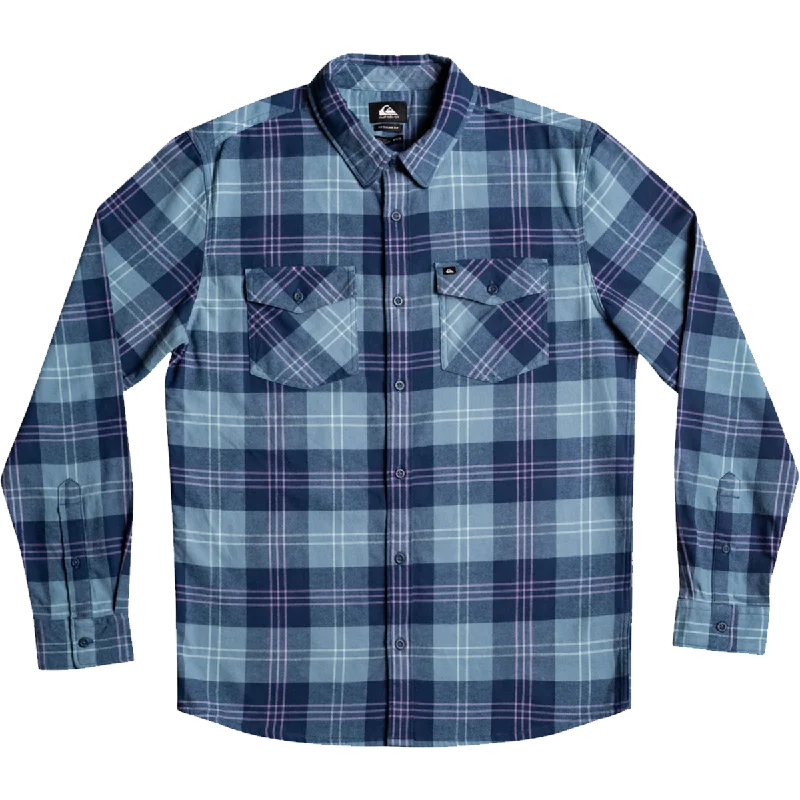 Plus Size Men's Striped Chambray Casual Shirts with a Spread Collar for a Preppy AppearanceMen's Harelaw Stretch Long Sleeve Shirt
