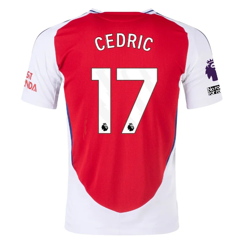 Men's Cycling Jerseys with Reflective Stripes for Safe and Stylish Rides at Nightadidas Arsenal Authentic Cédric Soares Home Jersey w/ EPL + No Room For Racism Patches 24/25 (Better Scarlet/White)