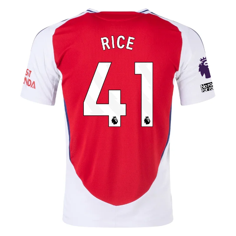 Men's Vintage American Football Jerseys of Legendary Teams for Collectors and Fansadidas Arsenal Authentic Declan Rice Home Jersey w/ EPL + No Room For Racism Patches 24/25 (Better Scarlet/White)