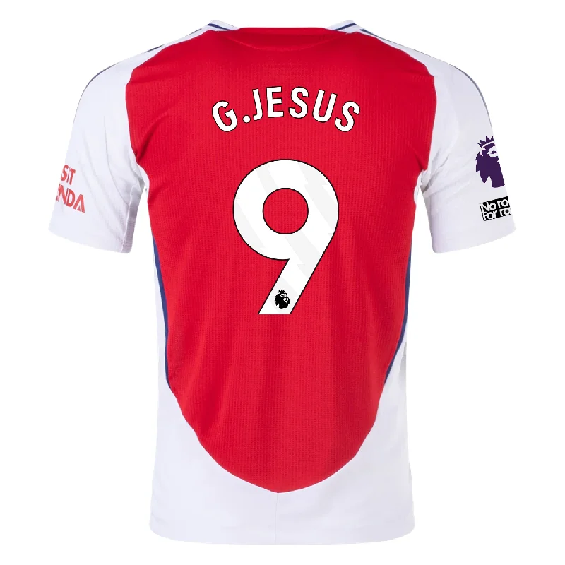 Men's Sustainable Organic Cotton Rugby Jerseys for Eco - Conscious Sports Enthusiastsadidas Arsenal Authentic Gabriel Jesus Home Jersey w/ EPL + No Room For Racism Patches 24/25 (Better Scarlet/White)