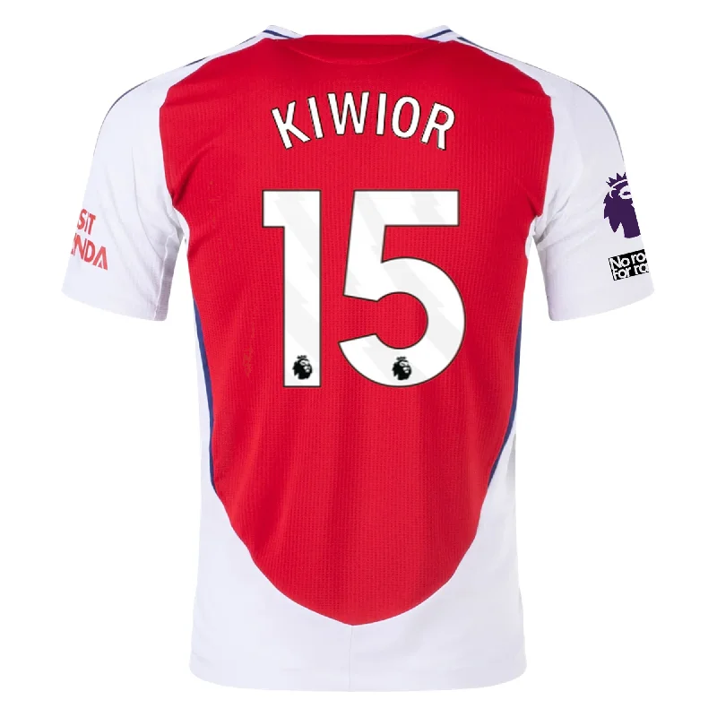 Men's Basketball Jerseys with Signature Player Logos for a Fan - Favorite Lookadidas Arsenal Authentic Jakub Kiwior Home Jersey w/ EPL + No Room For Racism Patches 24/25 (Better Scarlet/White)