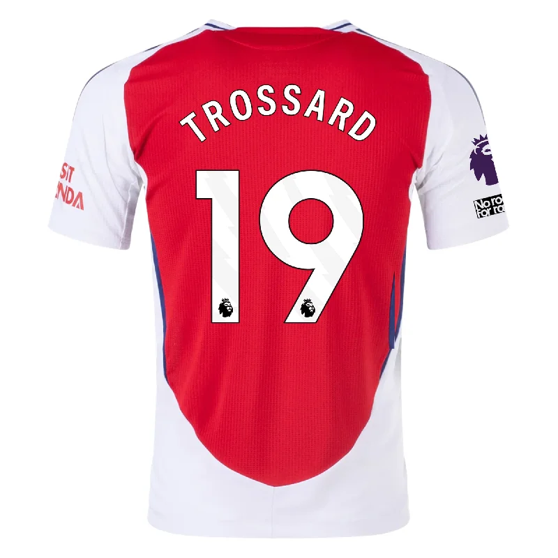 Men's Cycling Jerseys with Reflective Stripes for Safe and Stylish Rides at Nightadidas Arsenal Authentic Leandro Trossard Home Jersey w/ EPL + No Room For Racism Patches 24/25 (Better Scarlet/White)