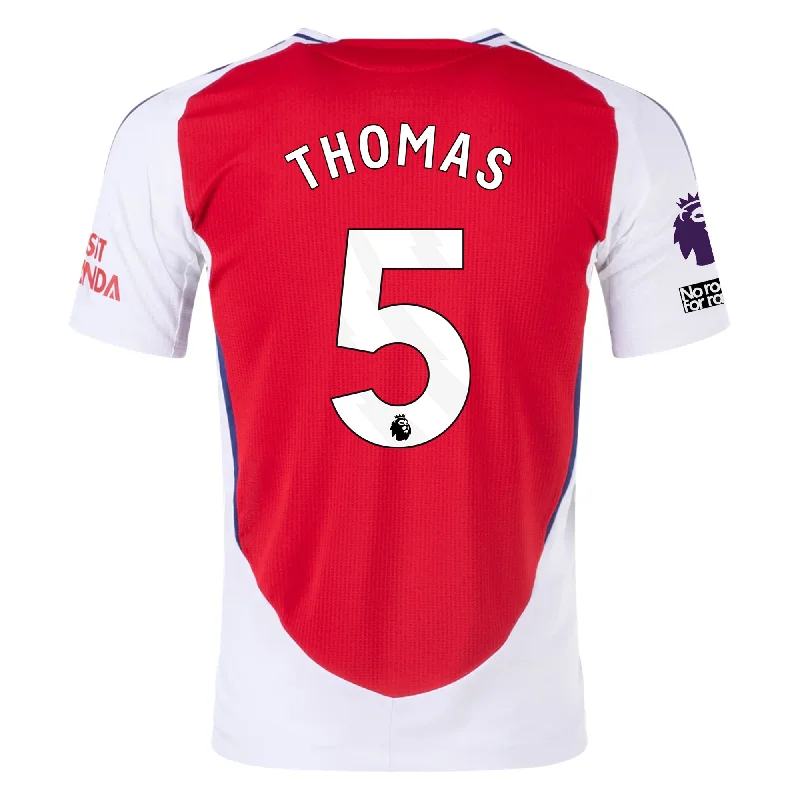 Men's Retro Hockey Jerseys with Classic Stripes and Logos for a Nostalgic Hockey Aestheticadidas Arsenal Authentic Thomas Partey Home Jersey w/ EPL + No Room For Racism Patches 24/25 (Better Scarlet/White)