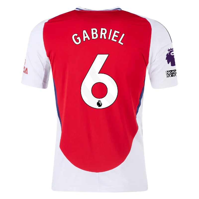 Men's Replica Hockey Jerseys of Star Players for Devoted Ice Hockey Supportersadidas Arsenal Gabriel Magalhães Home Jersey w/ EPL + No Room For Racism Patches 24/25 (Better Scarlet/White)