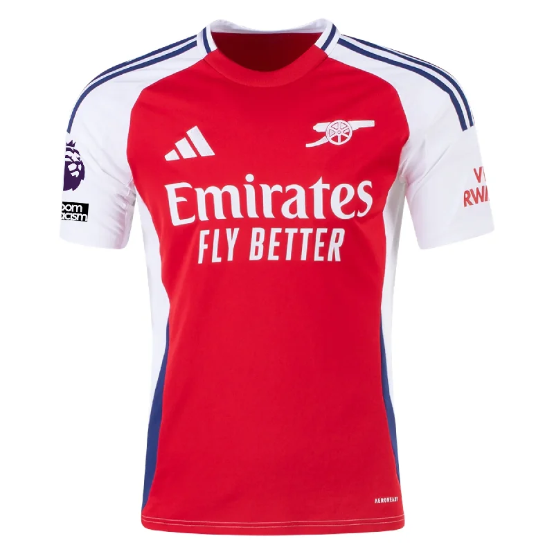Men's Sustainable Organic Cotton Rugby Jerseys for Eco - Conscious Sports Enthusiastsadidas Arsenal Home Jersey w/ EPL + No Room For Racism Patches 24/25 (Better Scarlet/White)