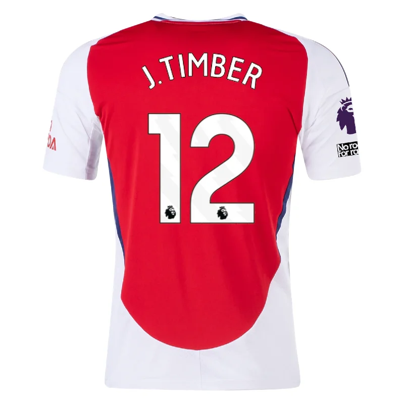 Men's Moisture - Wicking Golf Jerseys with UV Protection for Comfortable Rounds on the Courseadidas Arsenal Jurrien Timber Home Jersey w/ EPL + No Room For Racism Patches 24/25 (Better Scarlet/White)