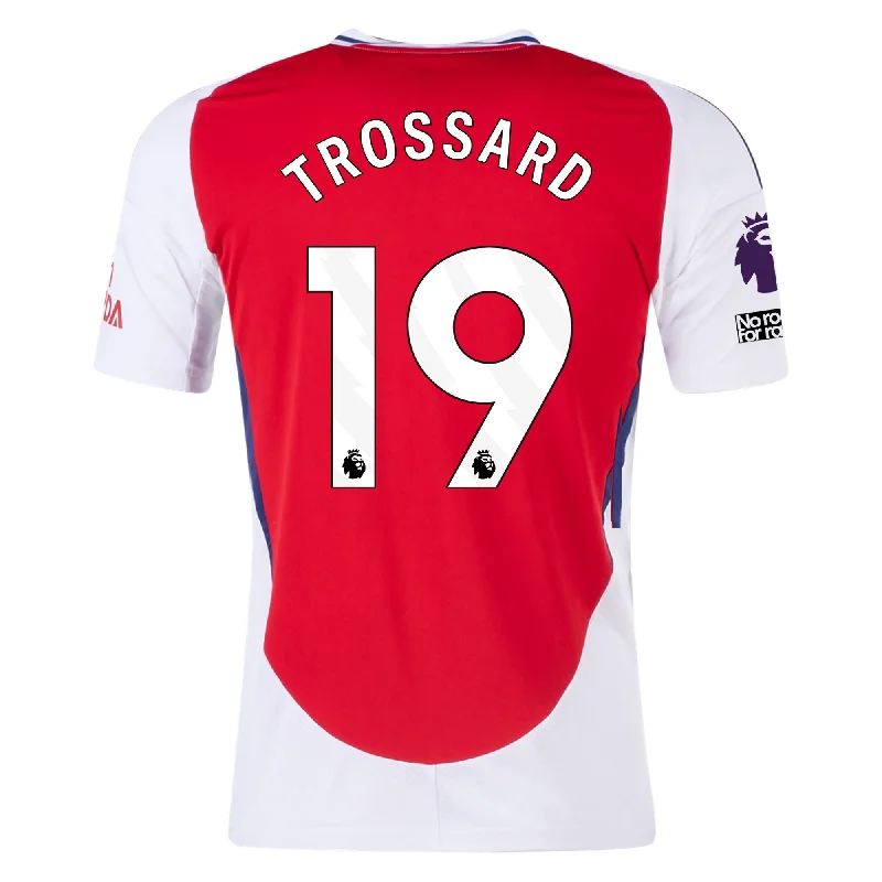 Men's Vintage American Football Jerseys of Legendary Teams for Collectors and Fansadidas Arsenal Leandro Trossard Home Jersey w/ EPL + No Room For Racism Patches 24/25 (Better Scarlet/White)