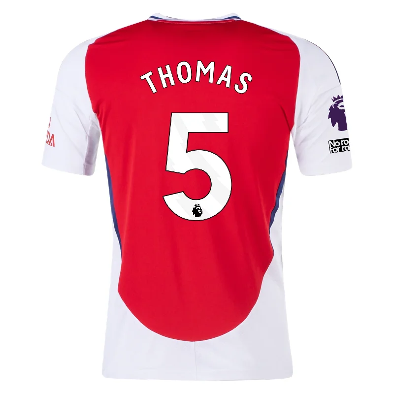 Men's Cycling Jerseys with Reflective Stripes for Safe and Stylish Rides at Nightadidas Arsenal Thomas Partey Home Jersey w/ EPL + No Room For Racism Patches 24/25 (Better Scarlet/White)
