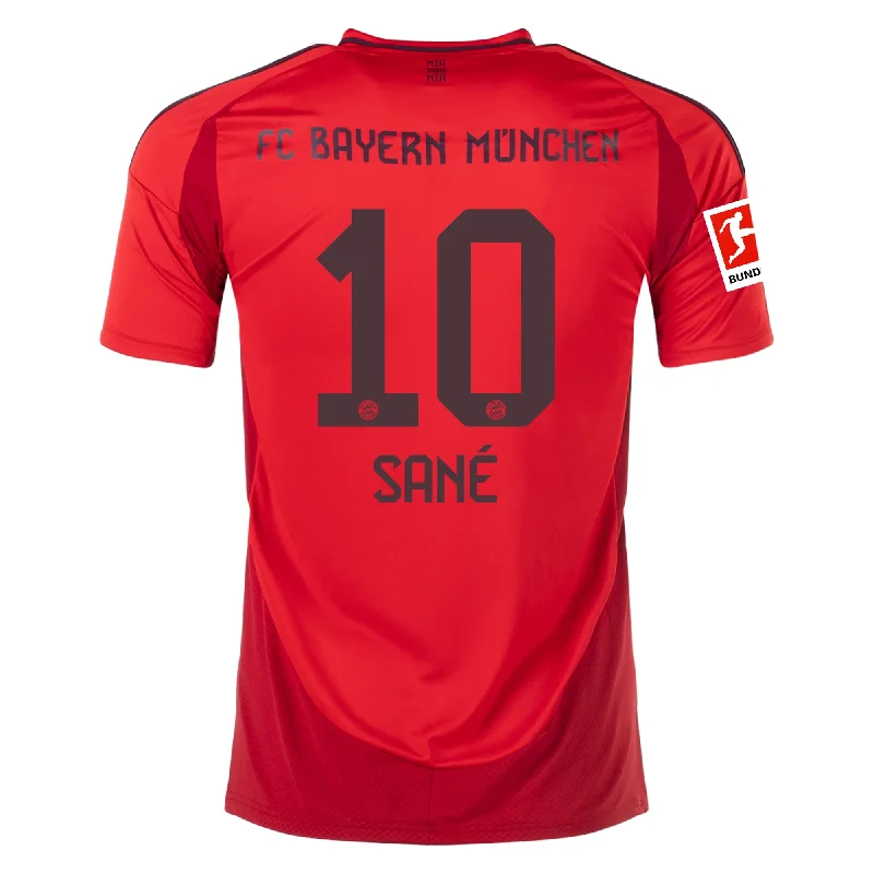 Men's Moisture - Wicking Golf Jerseys with UV Protection for Comfortable Rounds on the Courseadidas Bayern Munich Leroy Sane Home Jersey w/ Bundesliga Patch 24/25 (Red/Black)