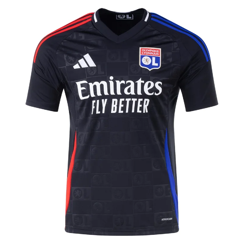 Men's Moisture - Wicking Golf Jerseys with UV Protection for Comfortable Rounds on the Courseadidas Lyon Away Jersey 24/25 (Black)