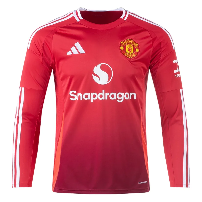 Men's NBA Authentic Team Jerseys in Official Team Colors for True Basketball Fansadidas Manchester United Long Sleeve Home Jersey 24/25 (Red)