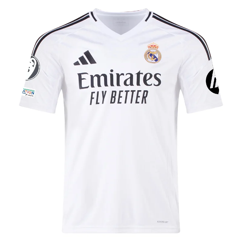 Men's Basketball Jerseys in Sleeveless Design for Enhanced Mobility on the Courtadidas Real Madrid Home Jersey 24/25 w/ Champions League Patches (White/Black)