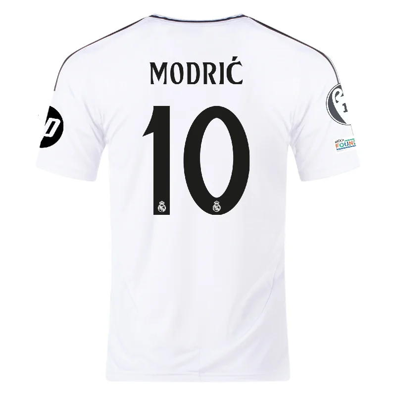 Men's Replica Hockey Jerseys of Star Players for Devoted Ice Hockey Supportersadidas Real Madrid Luka Modric Home Jersey 24/25 w/ Champions League Patches (White/Black)