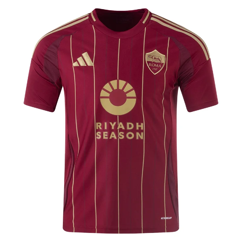 Men's Moisture - Wicking Lacrosse Jerseys with Mesh Panels for Optimal Performance on the Fieldadidas Roma Home Jersey 24/25 (Burgundy/Gold)