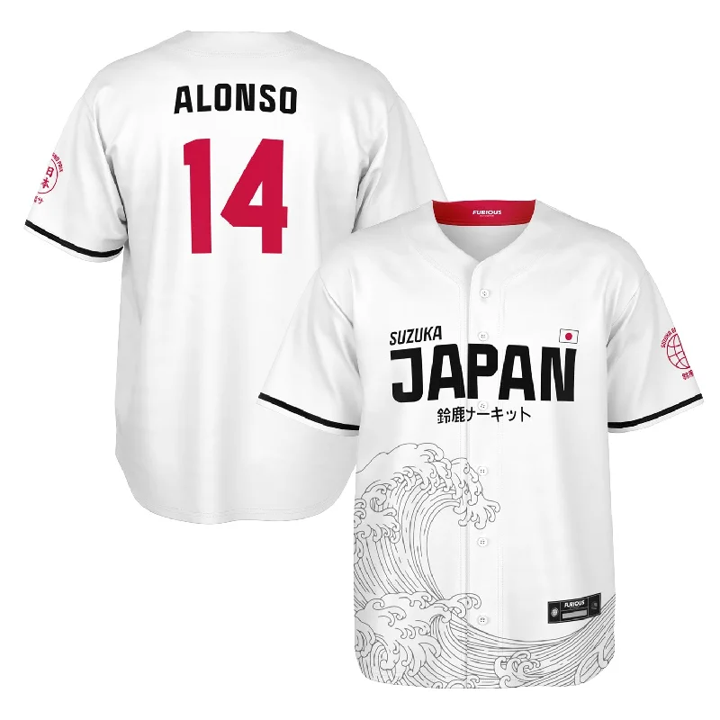 Men's Football Jerseys with Embroidered Club Badges for a Premium and Authentic AppealAlonso - Suzuka "Great Wave" Jersey