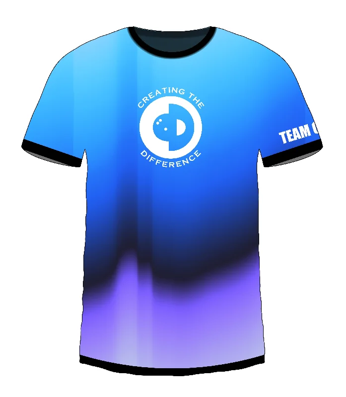 Men's Moisture - Wicking Golf Jerseys with UV Protection for Comfortable Rounds on the CourseBlurry Blue White Jersey
