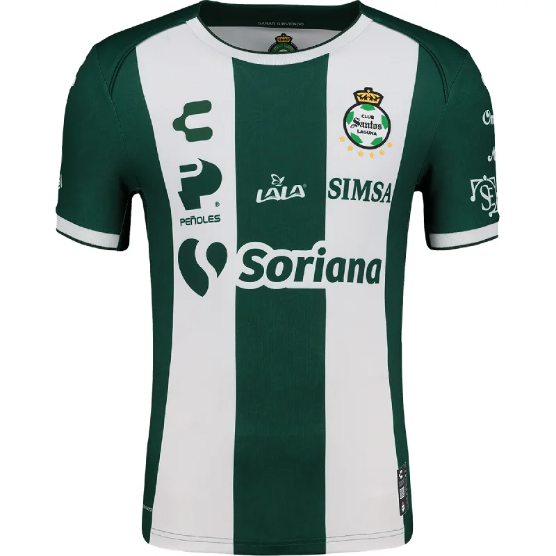 Men's Basketball Jerseys with Signature Player Logos for a Fan - Favorite LookCharly Santos Laguna Home Jersey 24/25 (Green/White)