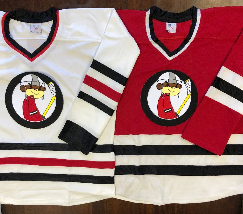 Men's Cycling Jerseys with Reflective Stripes for Safe and Stylish Rides at NightCustom Hockey Jerseys with a Funky Monkey Twill Team Logo