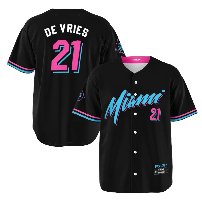 Men's Custom - Printed Baseball Jerseys with Player Names and Numbers for Personalized StyleDe Vries - Vice City Jersey