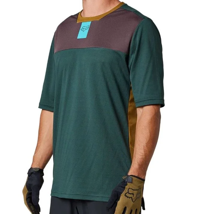Men's Custom - Embroidered Volleyball Jerseys for Team Uniforms or Personalized GearFox Racing Defend Short Sleeve MTB Jersey - Emerald