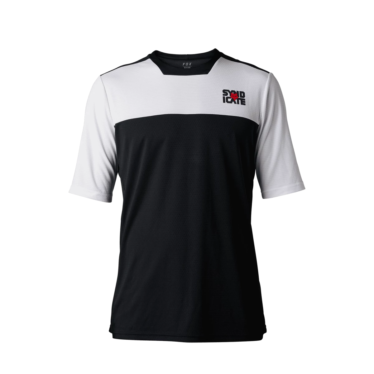 Men's Cycling Jerseys with Reflective Stripes for Safe and Stylish Rides at NightFox Racing Defend Short Sleeve MTB Jersey - Syndicate - White-Black