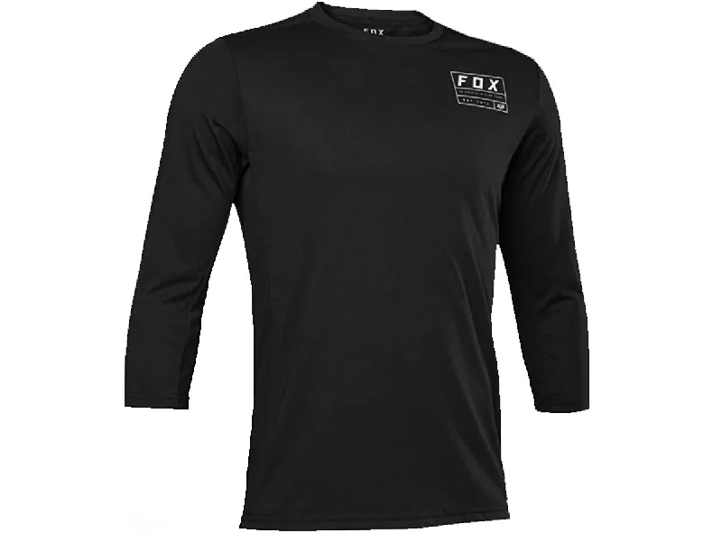 Men's Basketball Jerseys in Sleeveless Design for Enhanced Mobility on the CourtFox Racing Ranger Dri Release 3/4 Sleeve MTB Jersey - Iron - Black