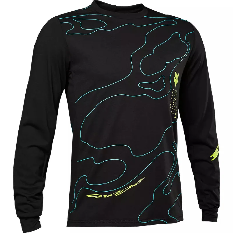 Men's Basketball Jerseys with Signature Player Logos for a Fan - Favorite LookFox Racing Ranger Dri Release Long Sleeve MTB Jersey - Lunar Capsule - Black