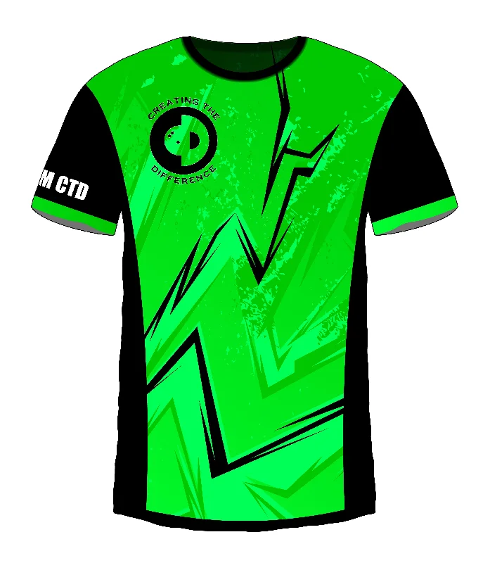 Men's Moisture - Wicking Golf Jerseys with UV Protection for Comfortable Rounds on the CourseJagged Green Jersey