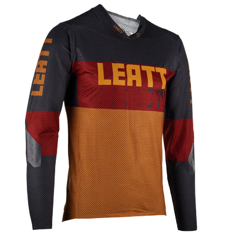 Men's Retro Hockey Jerseys with Classic Stripes and Logos for a Nostalgic Hockey AestheticLeatt Gravity 4.0 Long Sleeve MTB Jersey - Suede - 2023