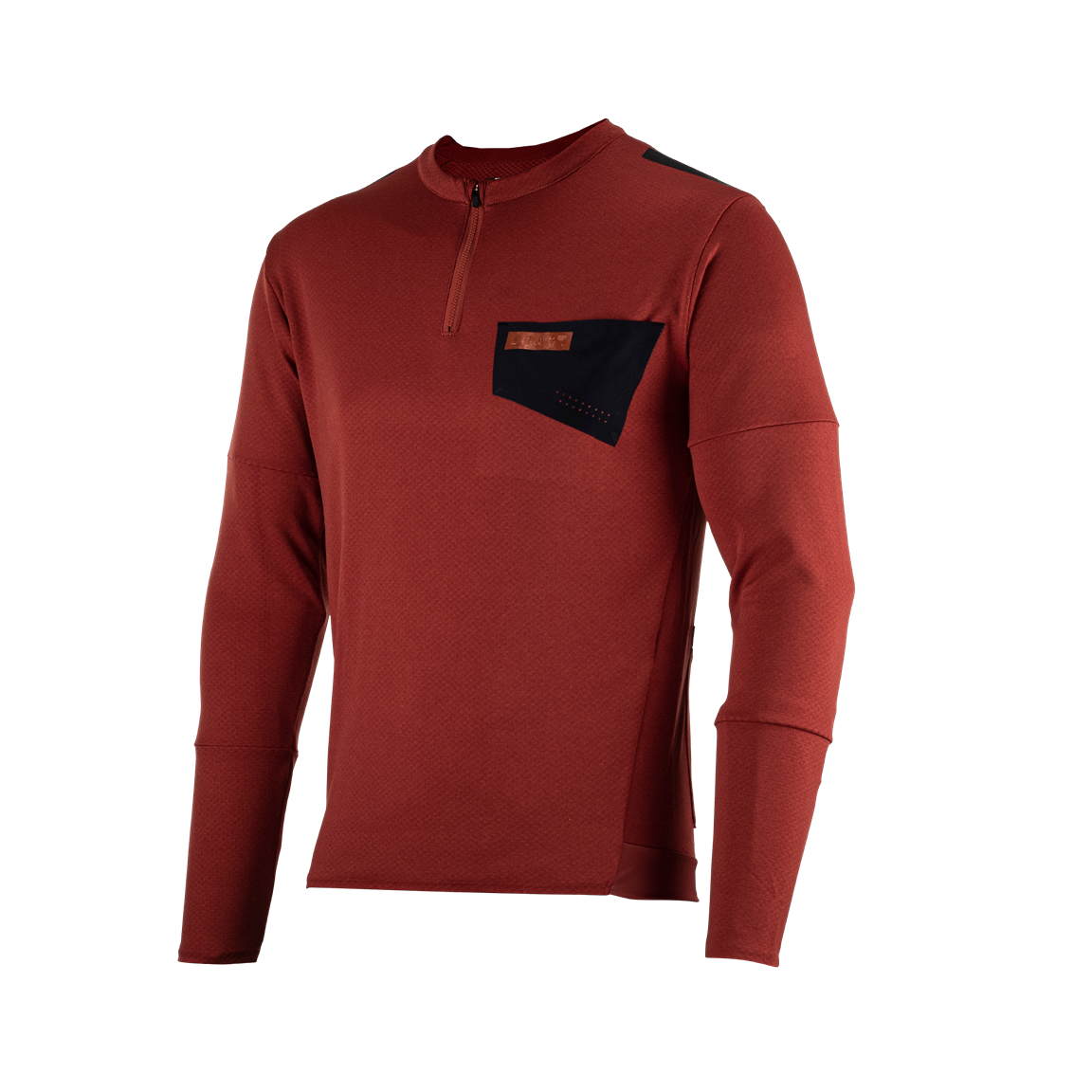 Men's Breathable Polyester Running Jerseys in Bright Neon Colors for High - Visibility WorkoutsLeatt Trail 4.0 Long Sleeve MTB Jersey - Lava - 2023