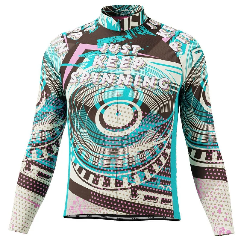 Men's Throwback Rugby Jerseys of Historic Matches and Teams for Rugby History BuffsMen's Just Keep Spinning DJ Long Sleeve Cycling Jersey