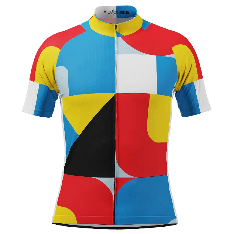 Men's Breathable Polyester Running Jerseys in Bright Neon Colors for High - Visibility WorkoutsMen's Modern Good Health Short Sleeve Cycling Jersey