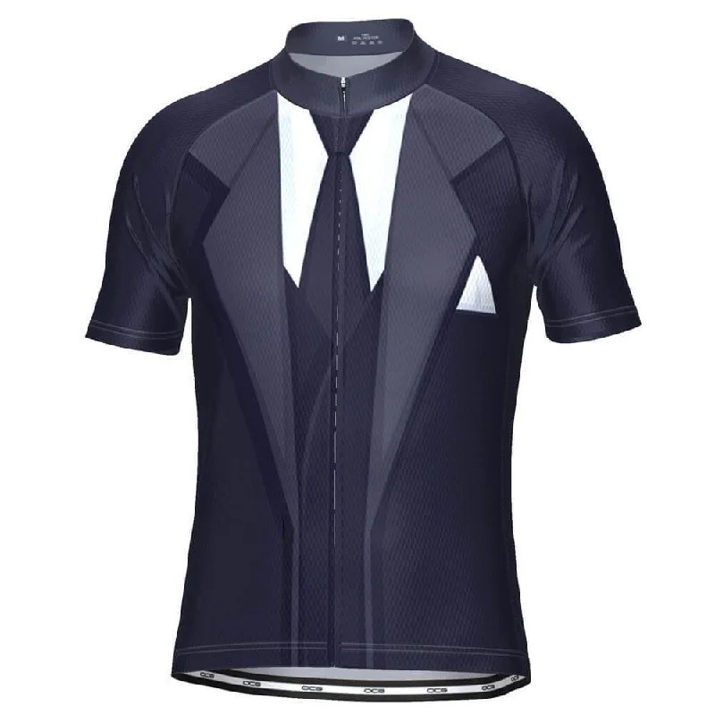 Men's Custom - Printed Baseball Jerseys with Player Names and Numbers for Personalized StyleMen's Groom Formal Navy Suit and Tie Short Sleeve Cycling Jersey